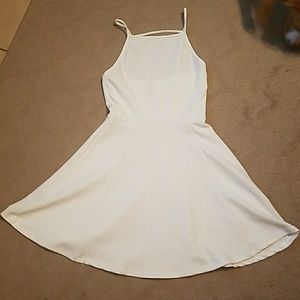 H&M white skater dress